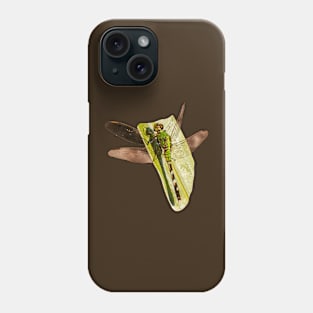 Dragonfly on a leaf Phone Case