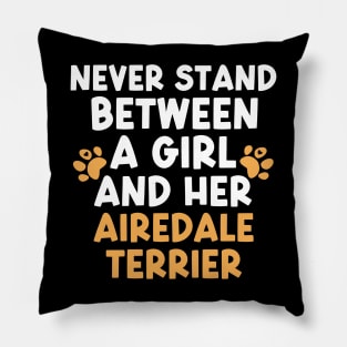 Airedale Terrier Girl Pillow