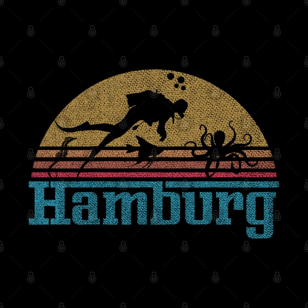 Hamburg Germany Sunset Scuba Diving Design by FromHamburg