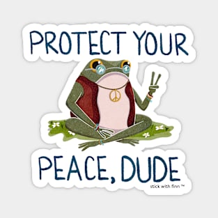 Peaceful Hippie Frogson the Frog Magnet
