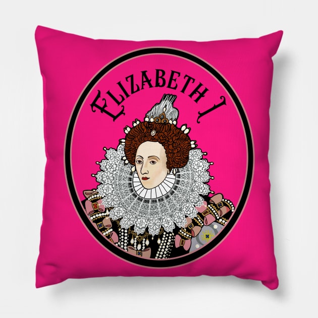 Queen Elizabeth I of England Pillow by EmmaFifield