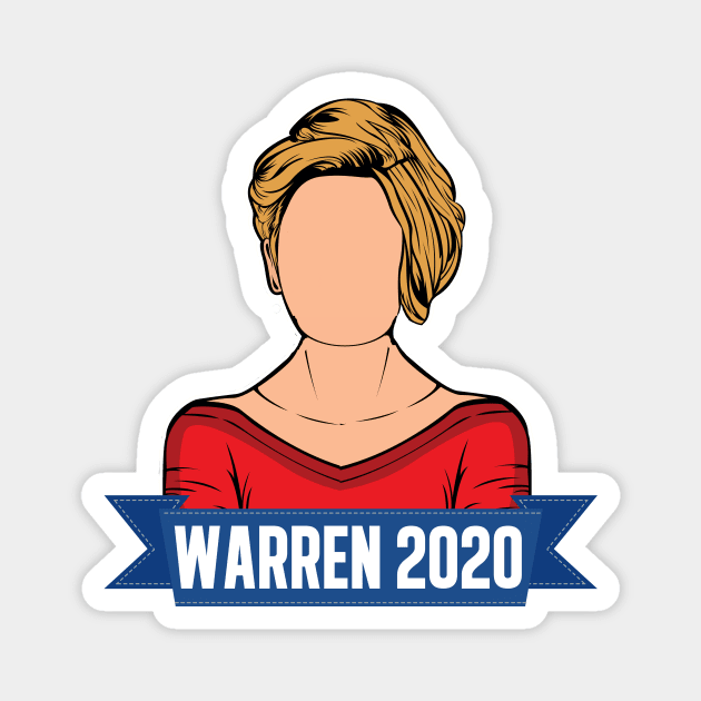 Elizabeth Warren 2020 Election Art Magnet by epiclovedesigns