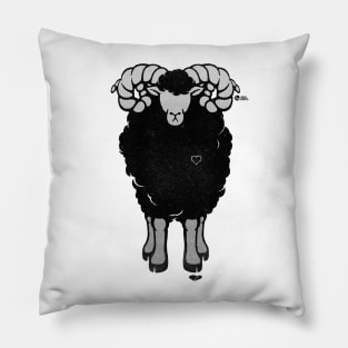 Heartless Black Sheep Love Pillow