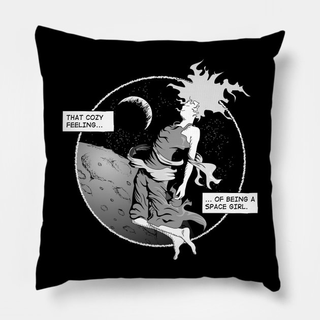 Space Girl Pillow by kostjuk