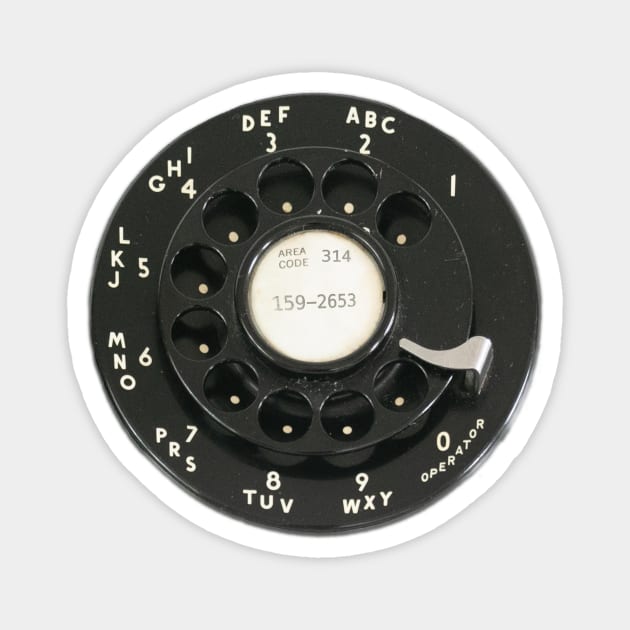 Retro Rotary Dial Pi Phone Number Magnet by Lyrical Parser