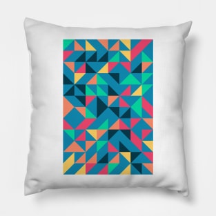 Creative Geometric Colourful Triangle Pattern #22 Pillow