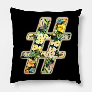 Hashtag Flowers Pillow