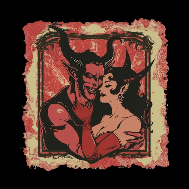 Devil Couple Loving in Hell by Vlaa