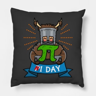 Vintage Retro Funny Knight Holding Pi Symbol Meme Gift For Pi Day Pillow