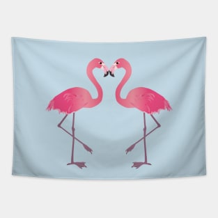 Two Pink flamingo's Tapestry