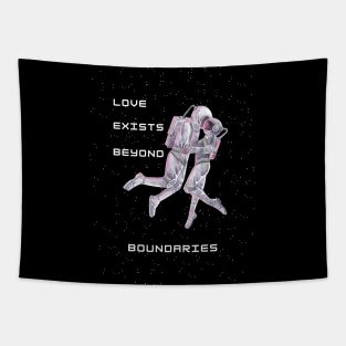 Space Lovers Art | Astronauts: Starry Sci-Fi Love Beyond Bounds Design Tapestry