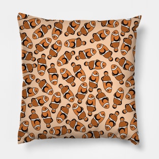 Cute Fish Clownfish Cartoon Pattern, made by EndlessEmporium Pillow