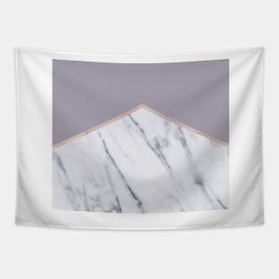 Smokey lilac - rose gold geometric marble Tapestry