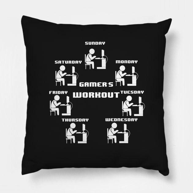 Gamers Workout Pillow by WeFlaps Comics Merch