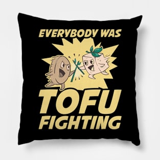 Tofu Fighting Funny Vegan Gift Pillow