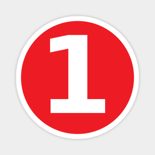 Number 1 Big Red Dot Letters & Numbers Magnet