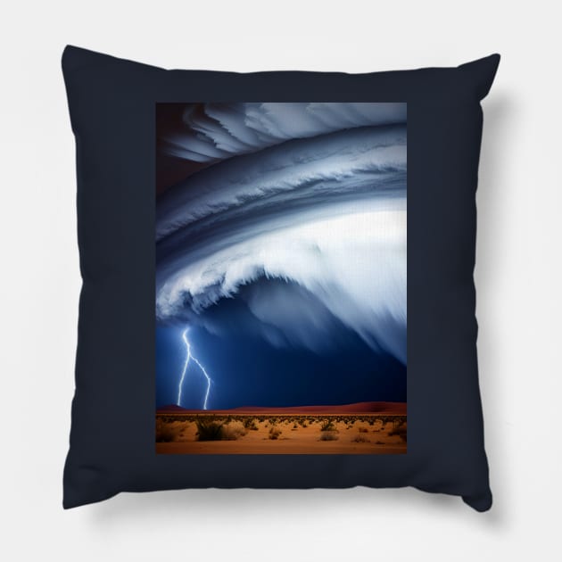 The Beautiful Dark Cloudy Thunderstrom. Pillow by SALOX