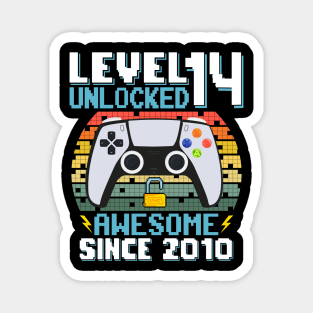 Level 14 Unlocked Awesome Since 2010 Magnet