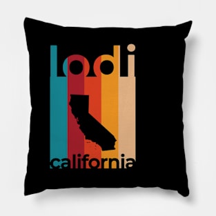 Lodi California Retro Pillow