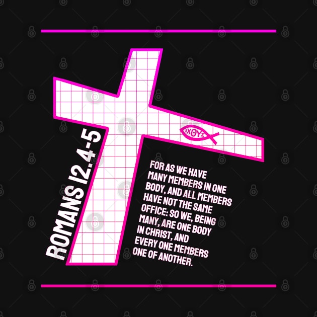 Romans 12.4-5 - Bible Verse Design by  EnergyProjections