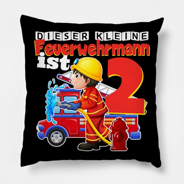 Small fireman is 2 children gift Pillow by 2blackcherries