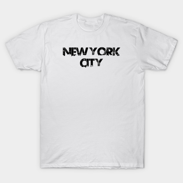 New York City Urban Font Black Text New York City T Shirt