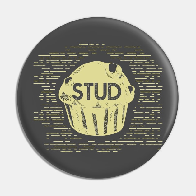 Stud Muffin Pin by T73Designs