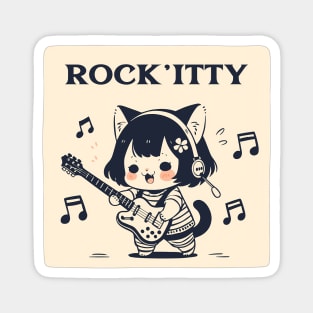 Rock Kitty // RocknRoll Cat. Magnet