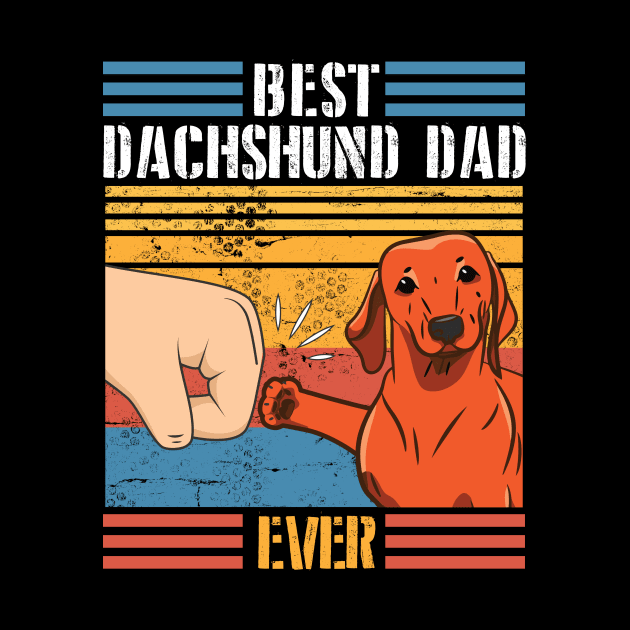 Dachshund Dog And Daddy Hand To Hand Best Dachshund Dad Ever Dog Father Parent July 4th Day by joandraelliot