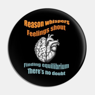 Half brain half heart, ispirational about reason and feeling Pin