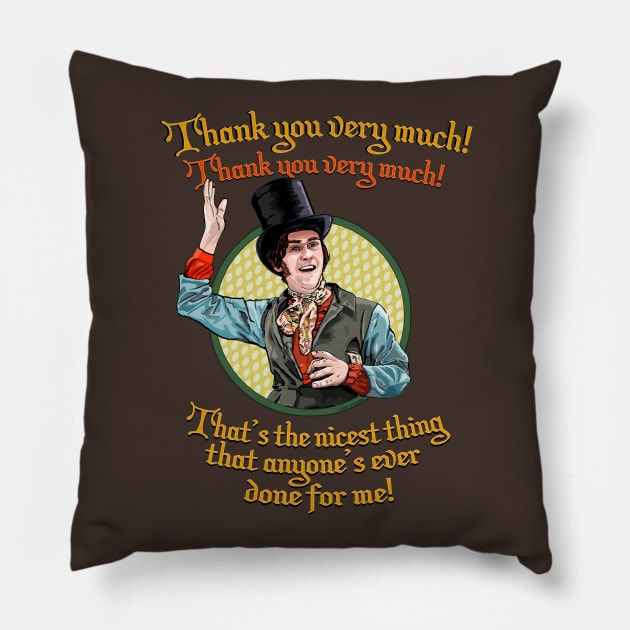 Tom Jenkins- Thank You Very Much Pillow by FanboyMuseum