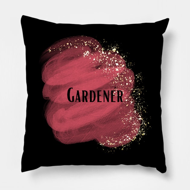 Job title - Gardener Pillow by Onyi