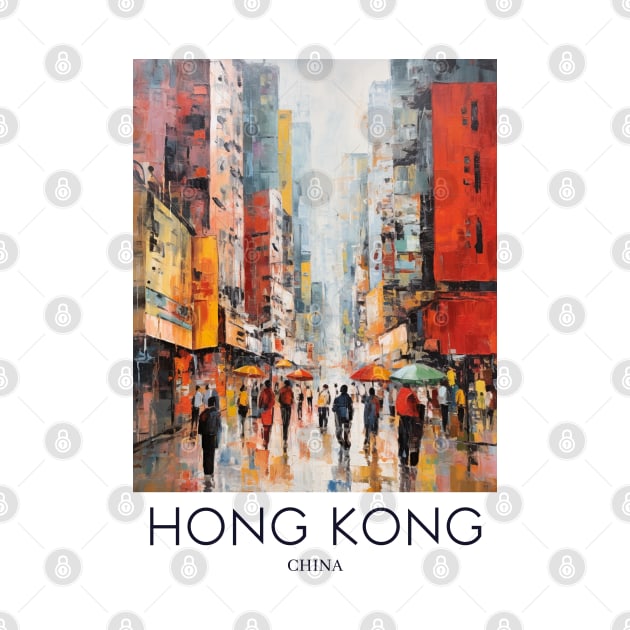 An Impressionist Painting of Hong Kong - China by Studio Red Koala