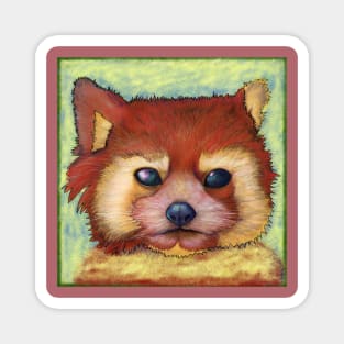 Cute Creature Based on a Red Panda Magnet