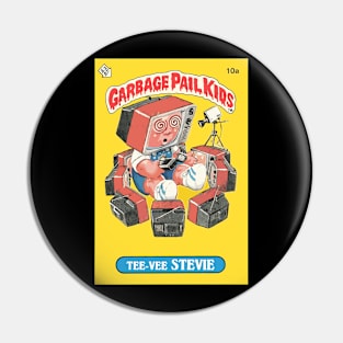 Garbage Pail Kids - Tee-Vee Stevie - vector Pin