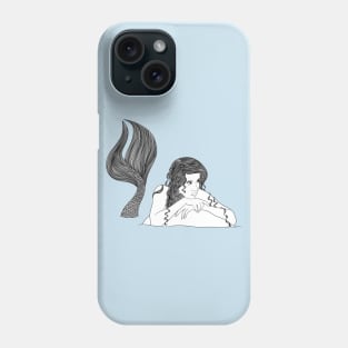 Mermaid on rock Phone Case