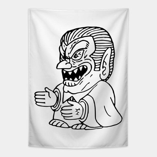 Korean MABA Zombie Model Kit Outline - Dracula Tapestry by retroworldkorea