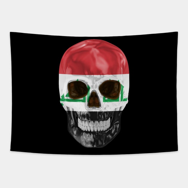 Iraq Flag Skull - Gift for Iraqi With Roots From Iraq Tapestry by Country Flags