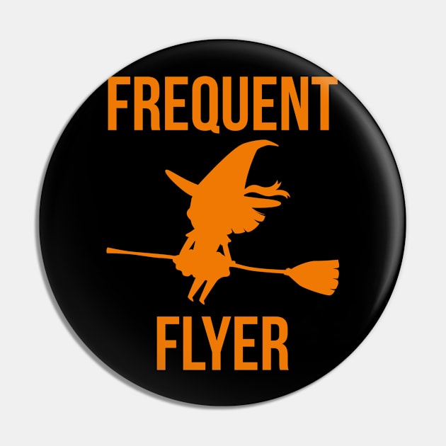 Frequent Flyer Halloween Witch Pin by at85productions