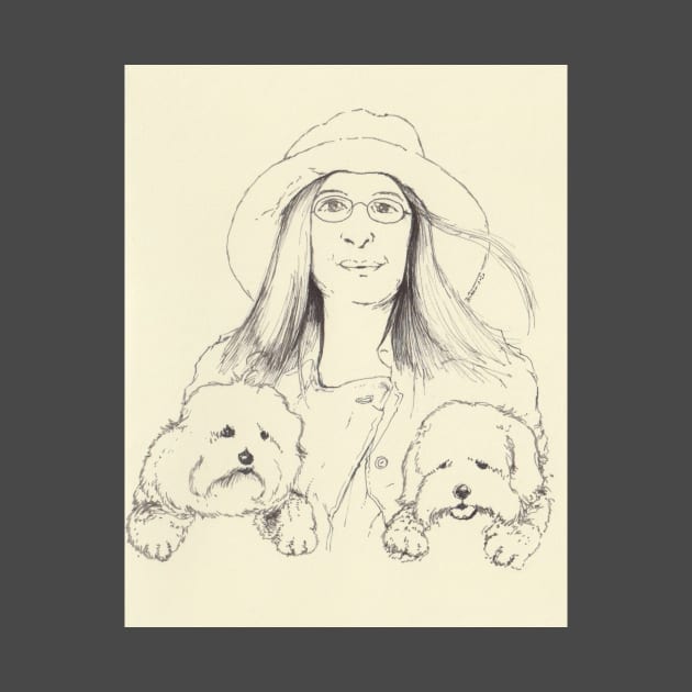 Barbra Streisand with Sammie by JArtStudioandDesigns