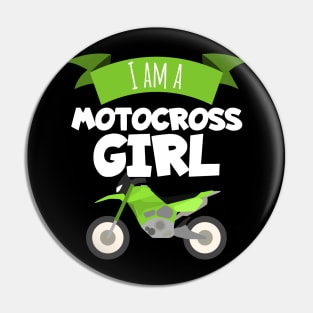 Motocross girl Pin