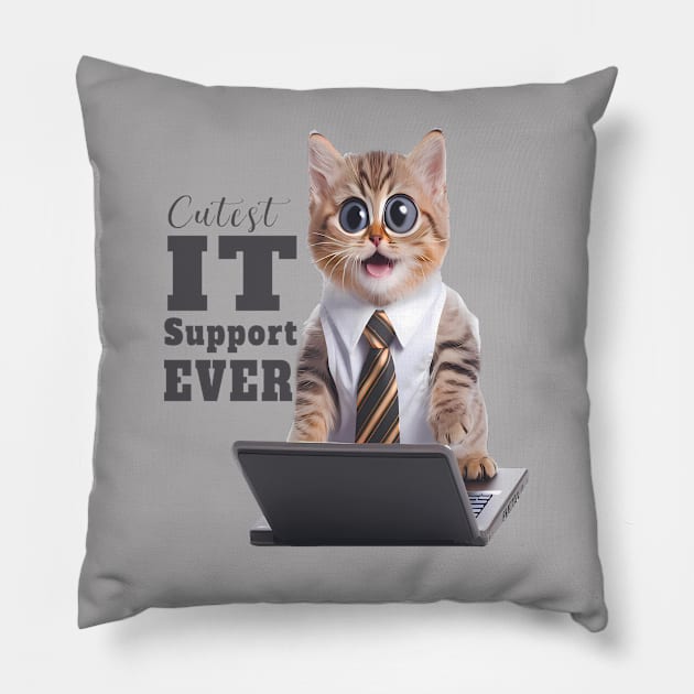 Cutest IT support ever Pillow by Tiessina Designs