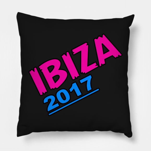 Ibiza 2017 Pillow by Specialstace83