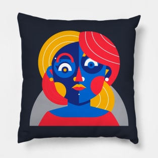 Woman Flat Design Pillow