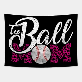 Teeball Mom Leopard Funny Baseball for Mother's Day 2021 Tapestry