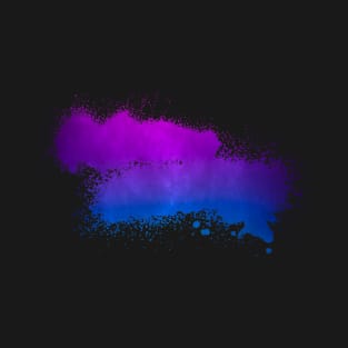 Bisexual Paint Smudge Minimalism T-Shirt