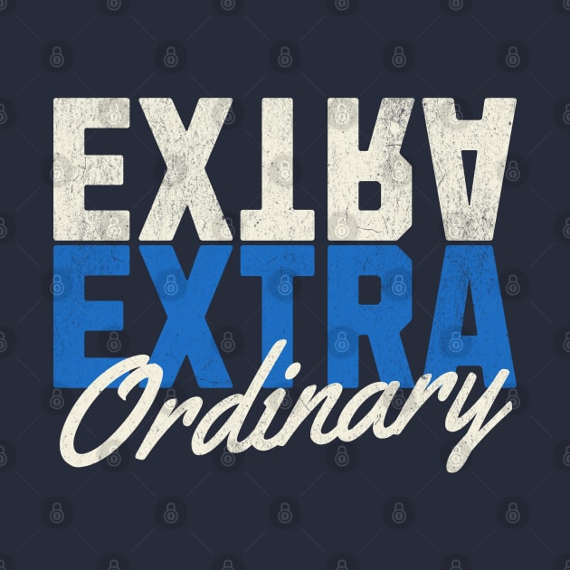 ExtraOrdinary - Cream and Blue Text by Off the Page