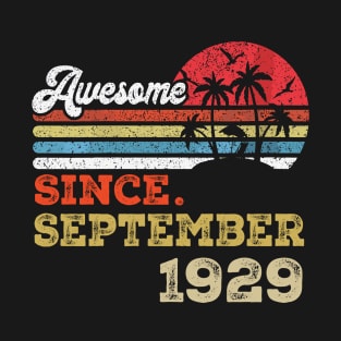 Awesome Since September 1929 Limited Edition, 94th Birthday Gift 94 years of Being Awesome T-Shirt