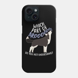 Black and White Siberian Husky Dog Anatomy Phone Case