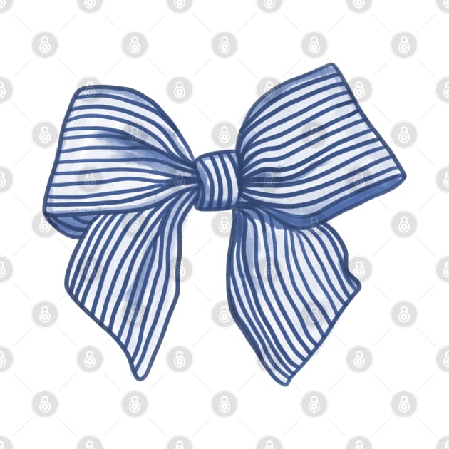 Coquette Navy Blue Bow by YourGoods